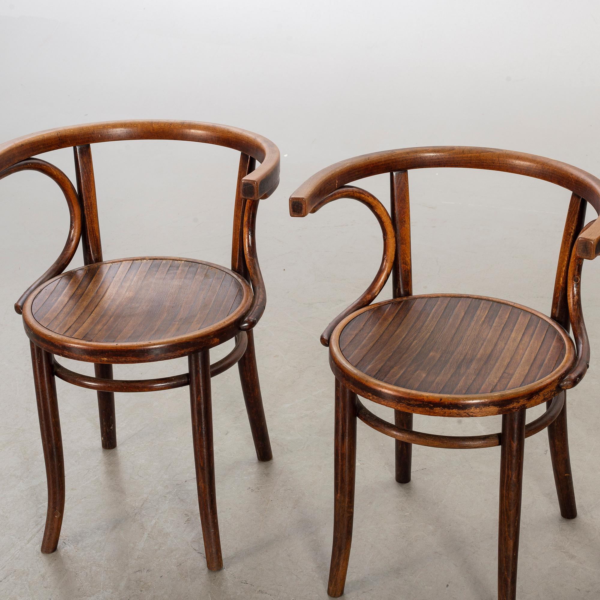 KARMSTOLAR 4 st Thonet tidigt 1900-tal.