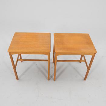 Carl Malmsten, a pair of side tables, Carl Löving & Sons, Tibro. Late 20th century.