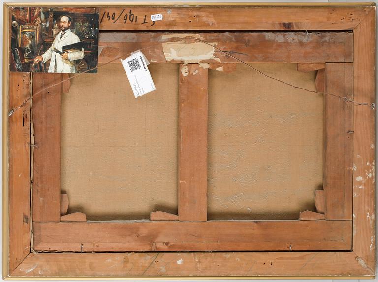 ALFRED WAHLBERG, Olja, signerad.