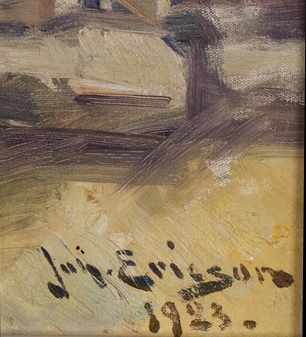 JOHAN ERICSON, oil on canvas, signed and dated 1923.