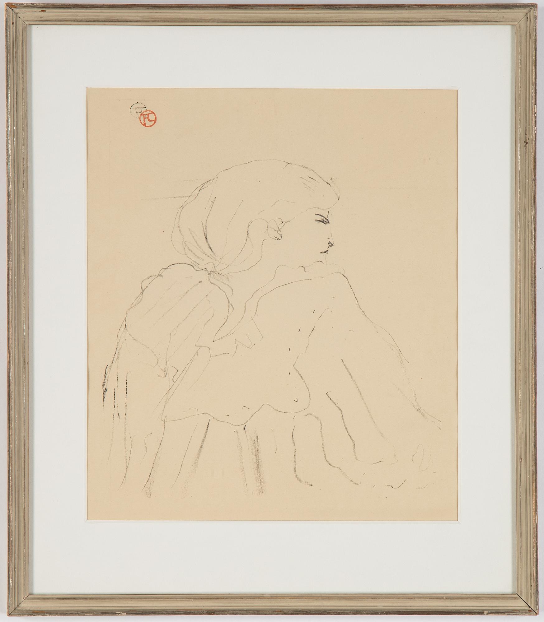 Henri de Toulouse-Lautrec, lithograph. Stamped monogram.