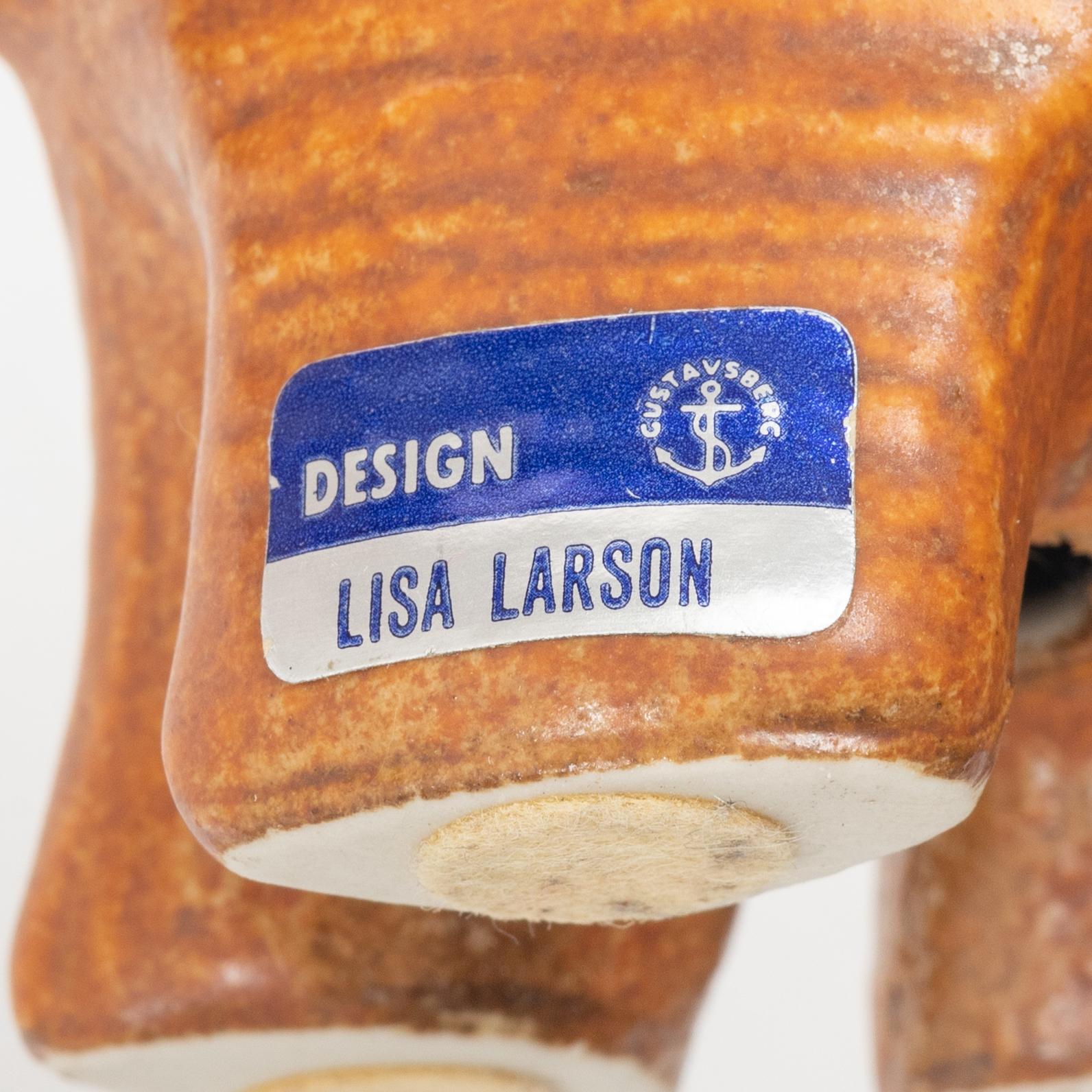 Lisa Larson, Figurines and vase, 6 pieces, Gustavsberg.