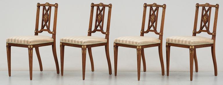 SALONGSMÖBEL, 8 delar. Sengustaviansk stil, 1800/1900-tal.