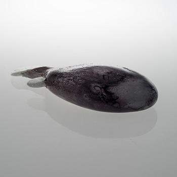 KAJ FRANCK, ART GLASS. "Kampela" (Flounder). Signed Kaj Franck Nuutajärvi Notsjö.