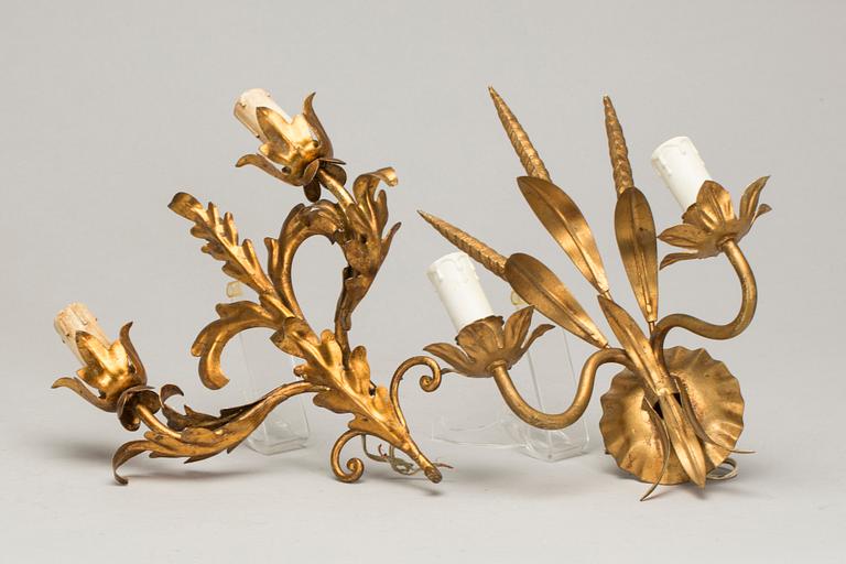 VÄGGAPPLICKER, 2 st olika, 1900-tal.