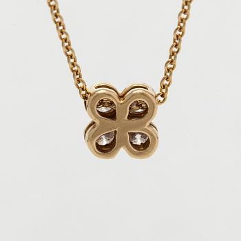 Tiffany & Co, an 18K gold necklace with diamonds.