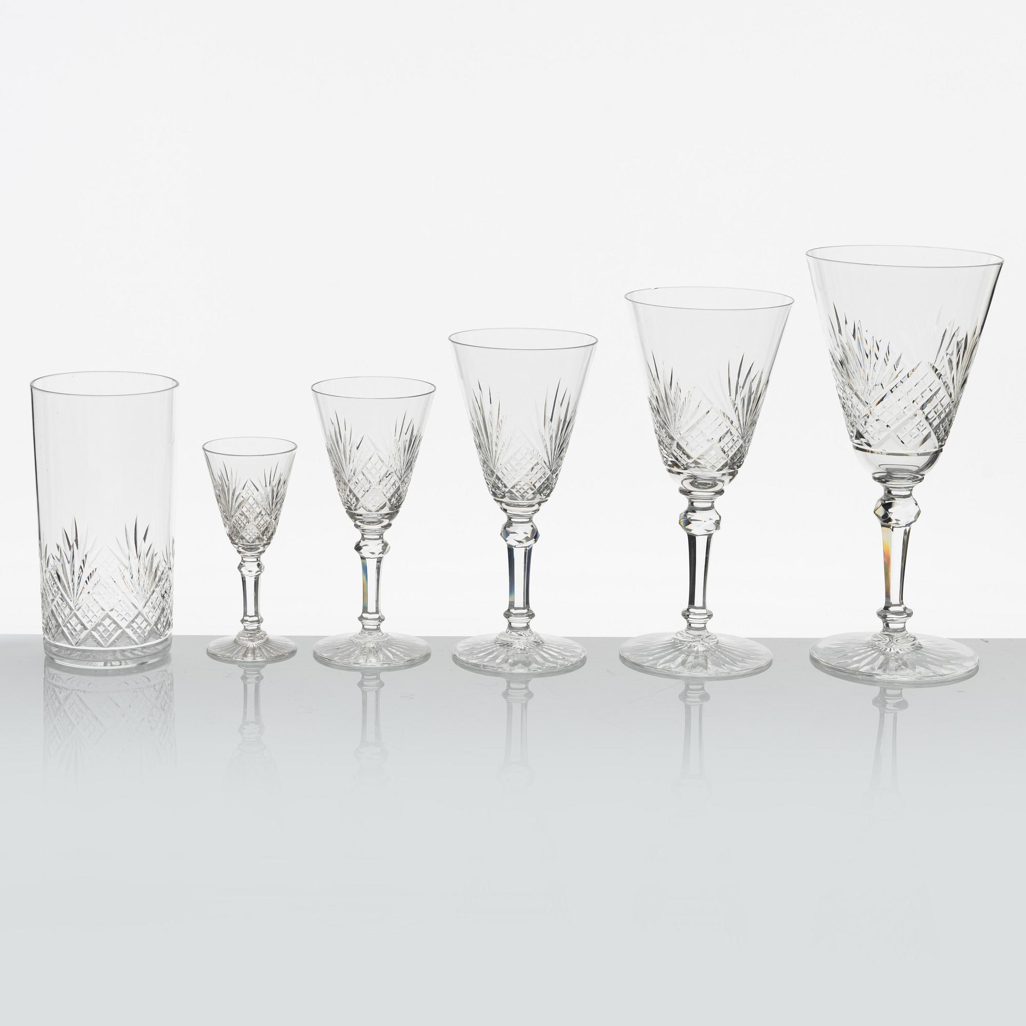 A Glass Service, likely Baccarat, France (118 pieces).