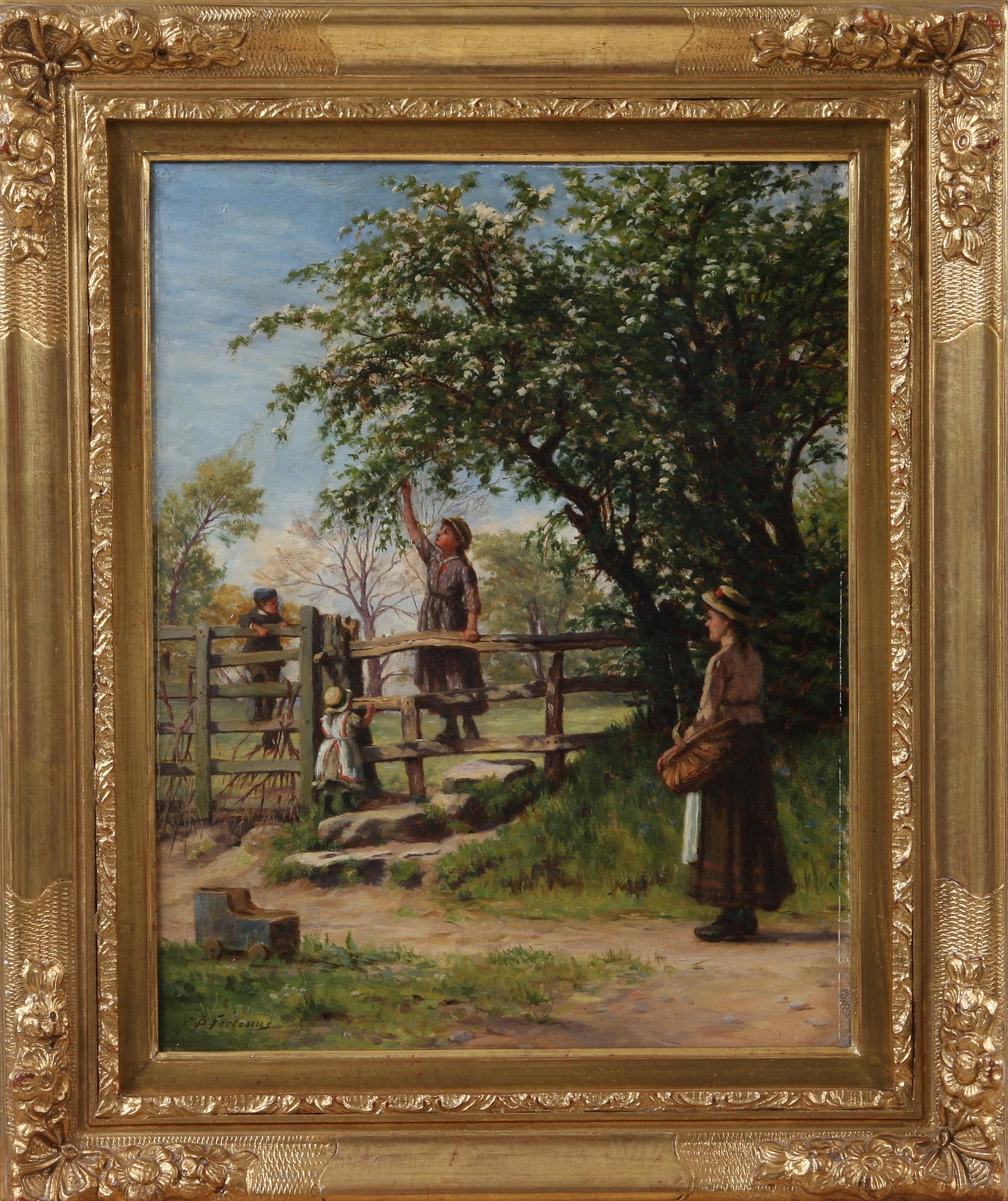 WILLIAM BANKS FORTESCUE, tillskriven, olja på duk, sign.