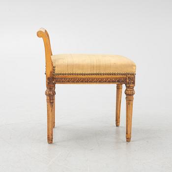 A late Gustavian stool, late 18th century.