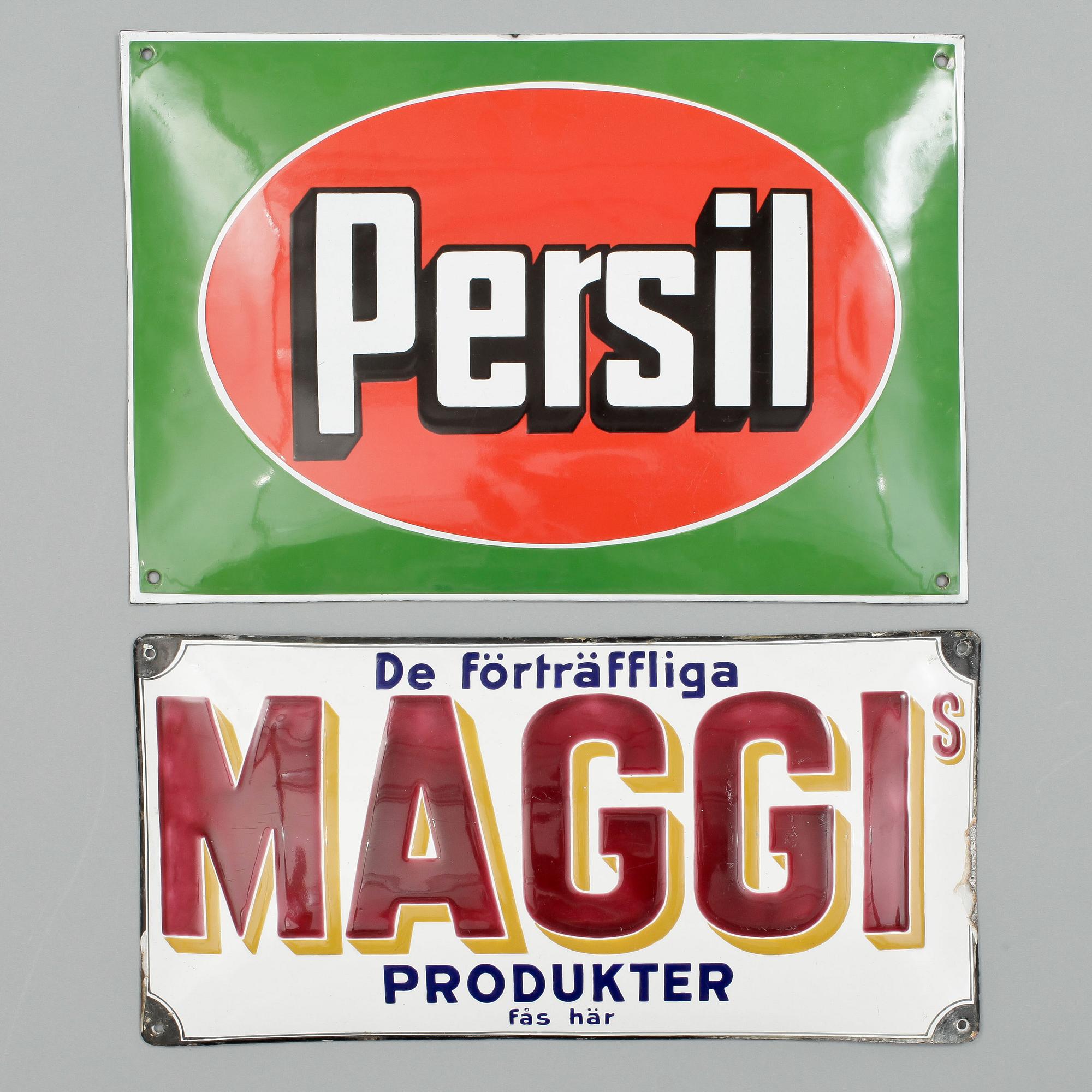 REKLAMSKYLTAR, 2 st, omkring 1900-talets mitt.