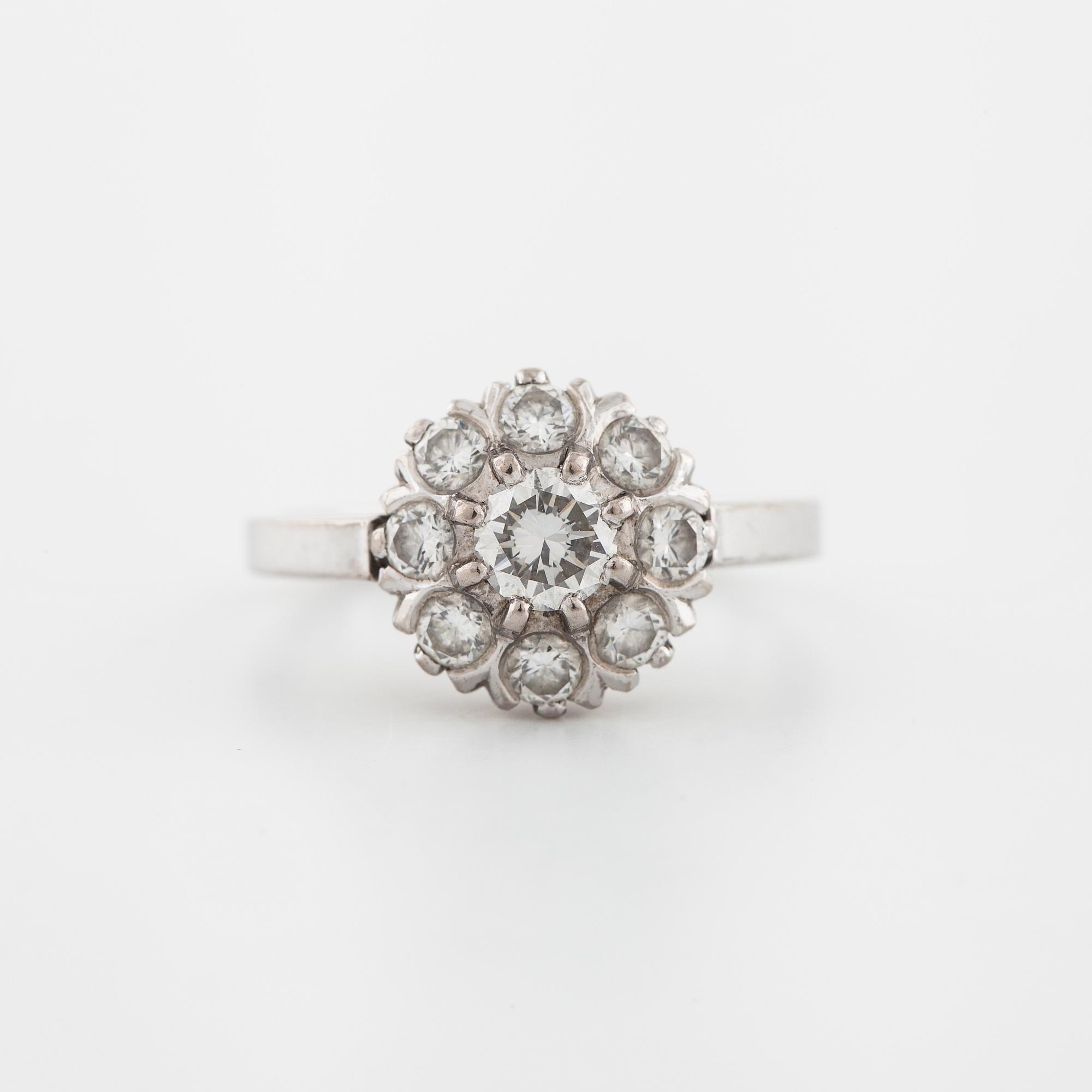 RING, med briljantslipade diamanter 1.00 ct, Ceson, Göteborg, 1983.