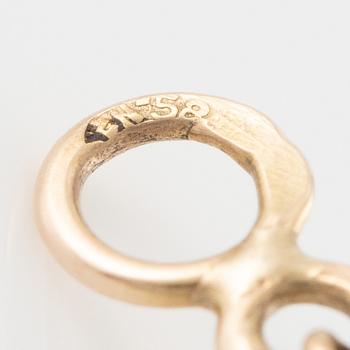 Necklace 14K gold with pearls and amethysts, Austria, Vienna.