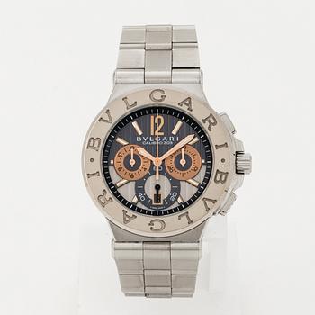 BVLGARI, Diagono, Calibro 303, chronograph, wristwatch, 42 mm.