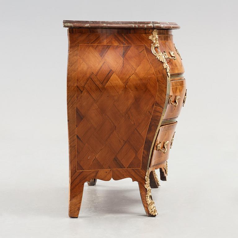 A Swedish Rococo 18th century commode by Gustaf Foltiern (master in Stockholm 1771-1804).