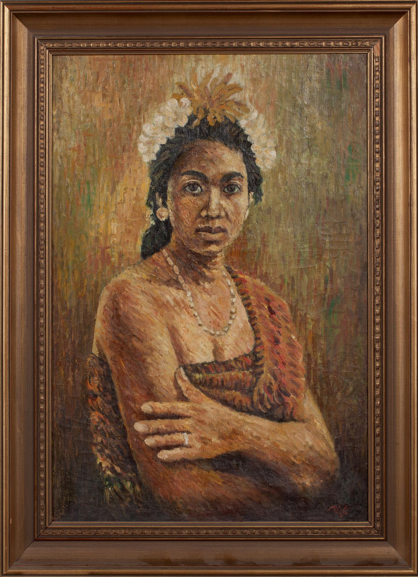 OKÄND KONSTNÄR, olja på duk, otydligt signerad, 1930/40-tal.