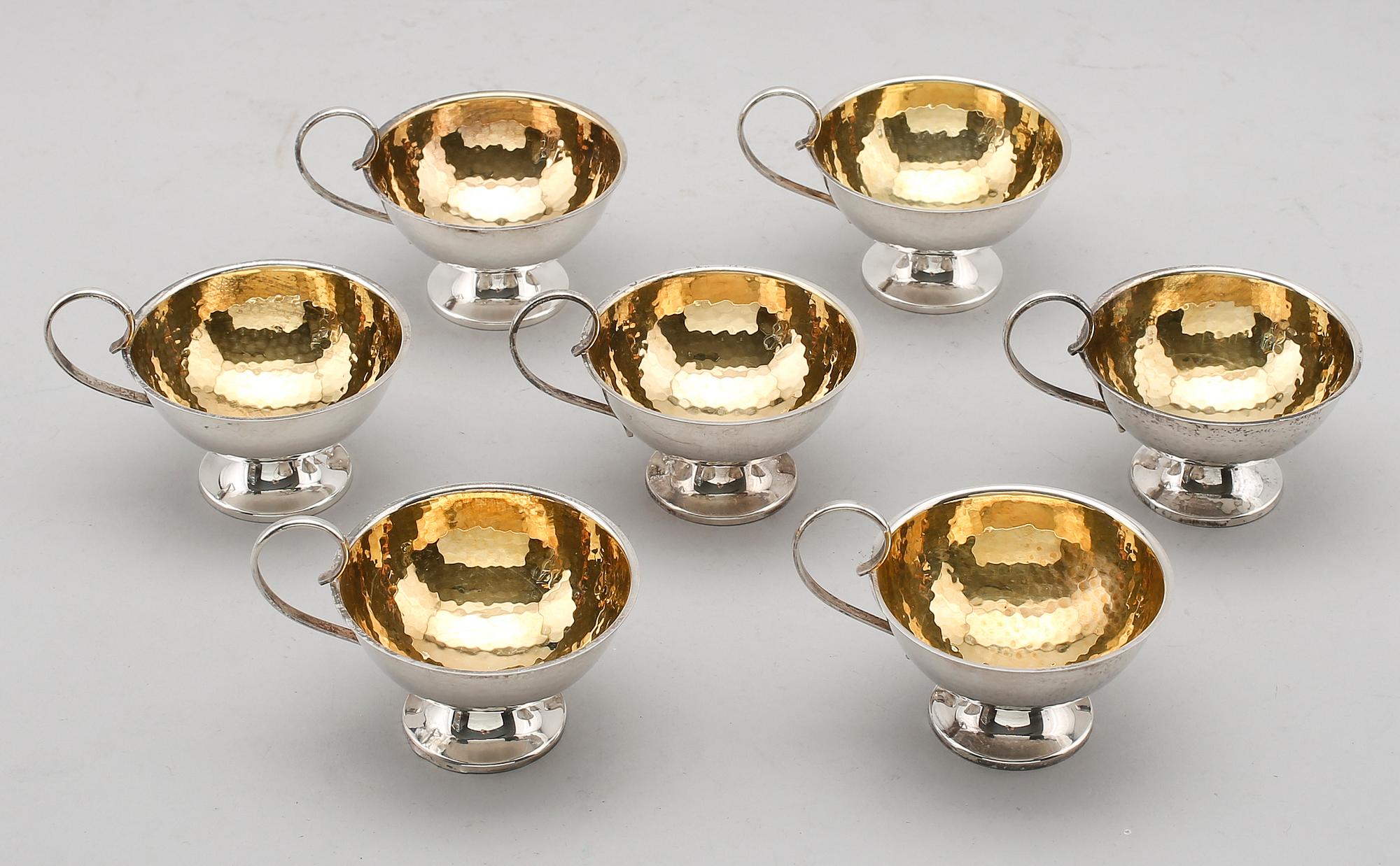 SUPKOPPAR, 7 st, silver, K&EC,  1963. Vikt ca 215 g.