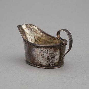 GRÄDDKANNA, silver, Bengt Tornberg, Linköping 1811. Total vikt 84 gr.