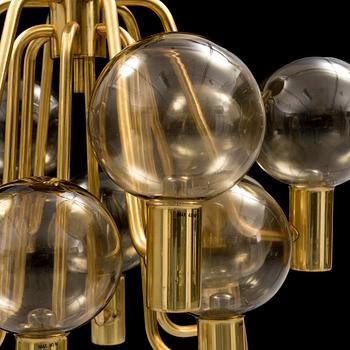 HANS-AGNE JAKOBSSON, a 1960's brass ceiling lamp.