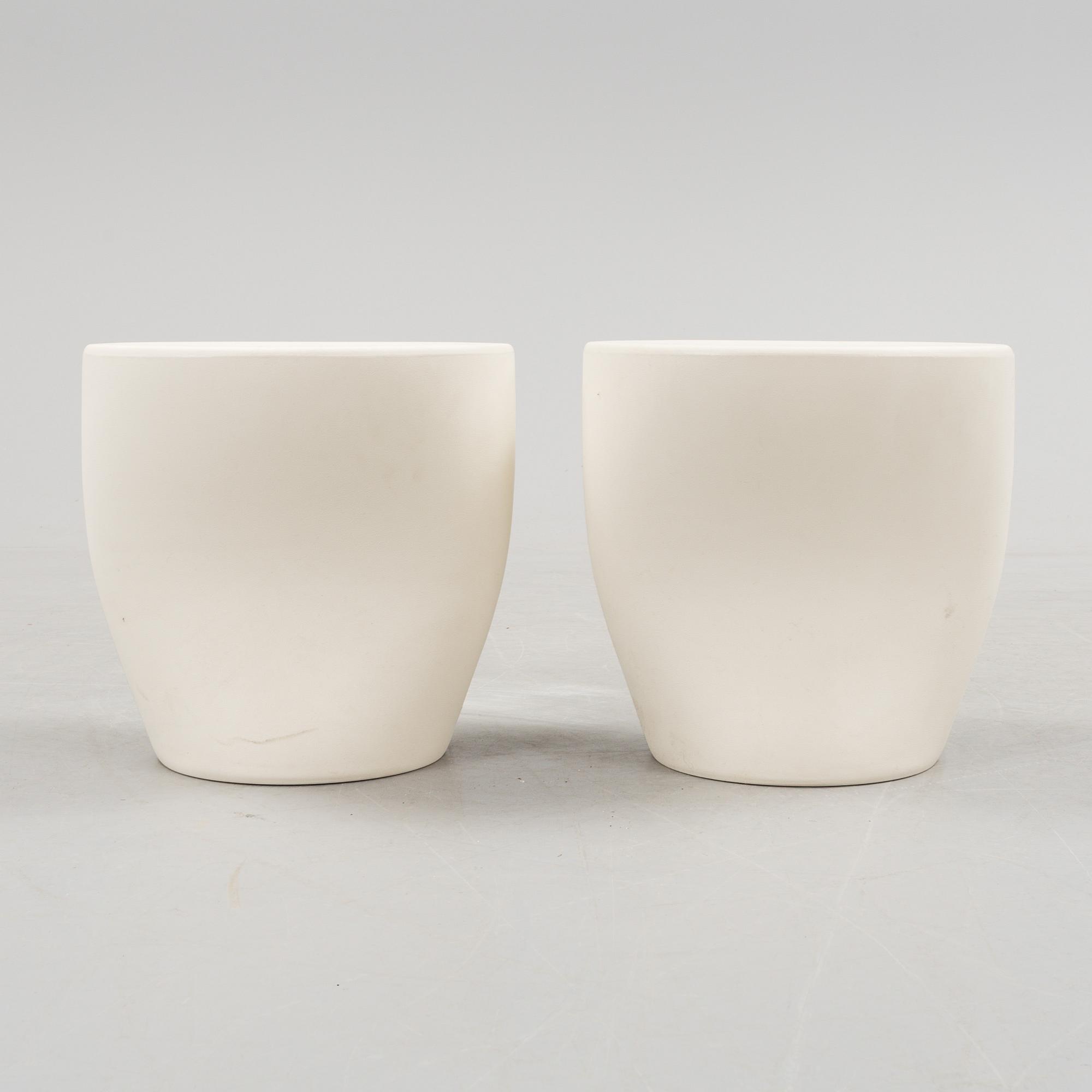 A pair of "Tokyo Pop small table / stool" by Tokujin Yoshioka for Driade.