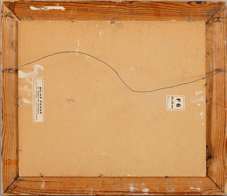 STIG SÖDERSTEN, olja på pannå, daterad -41.