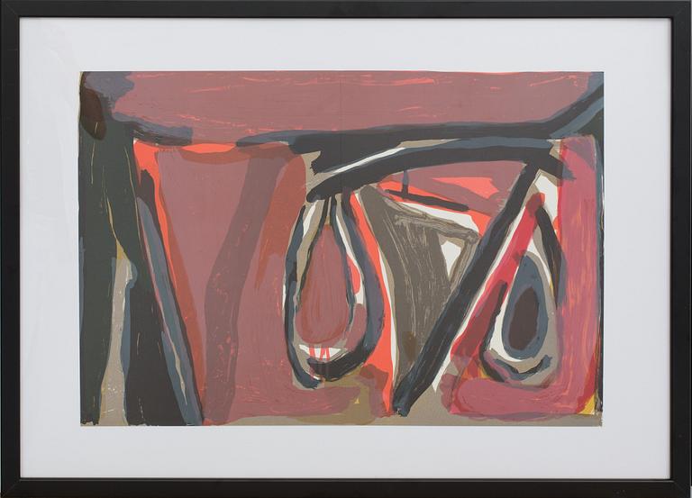 BRAM VAN VELDE, färglitografi, ur Derrière le Miroir nr 250 1982.
