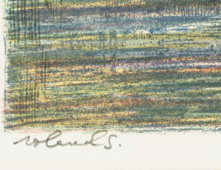 Roland Svensson, Arktiskt land” ( The Arctic ) portfolio with five lithographs, signed and numbered. 1958.