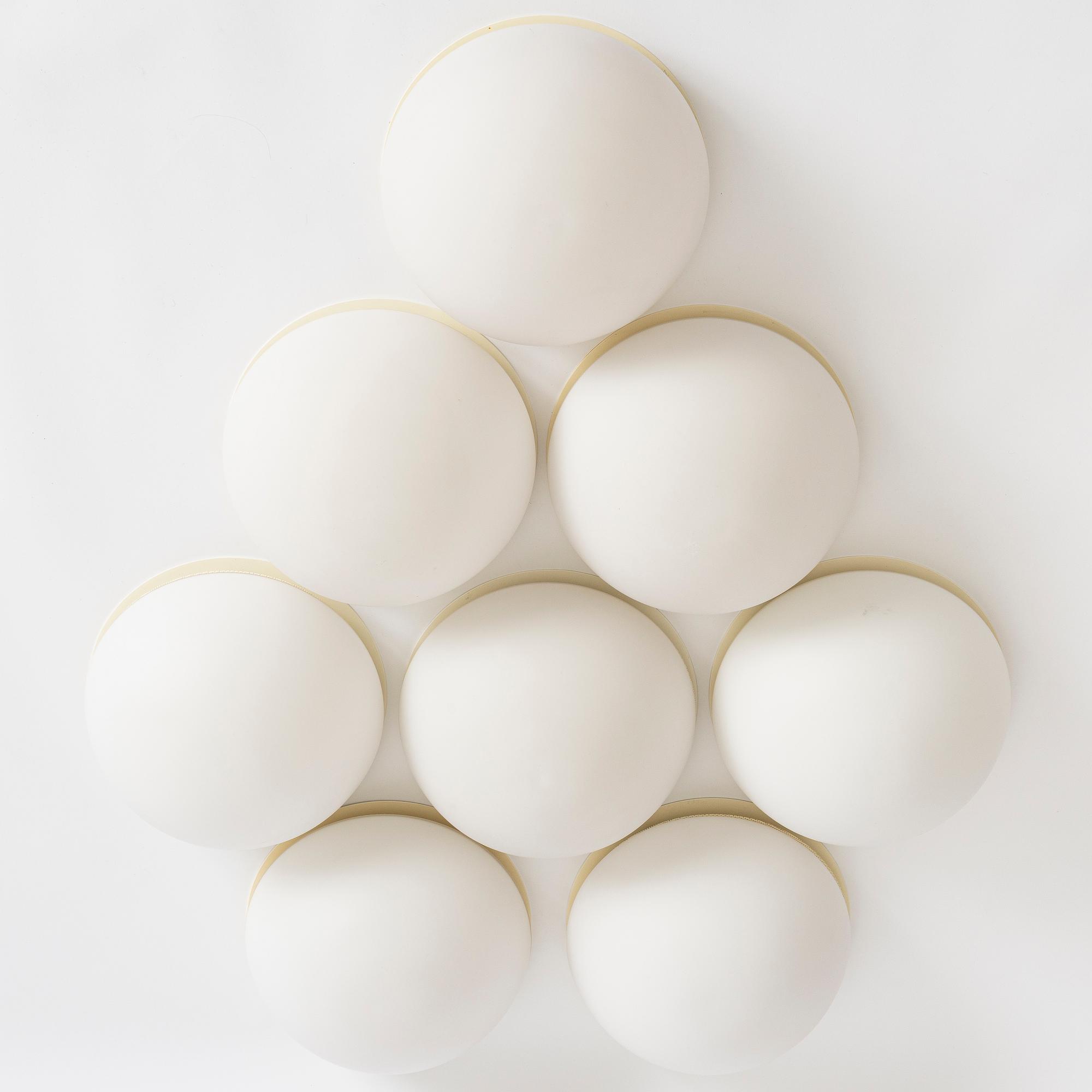 Eight ceiling lights, Zero, end of the 20th century.