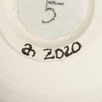 Anna Hackman, sommitelma, "Micro life", numeroidut 1-5, signeerattu AH 2020.
