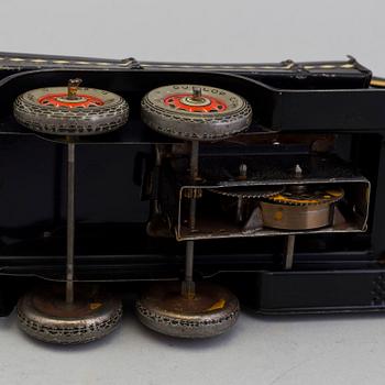 LEKSAKSBIL, lastbild med släp, plåt, märkt Dunlup Cord.