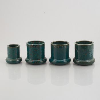 Marianne Westman, four stoneware vases, Rörstrands Ateljé.