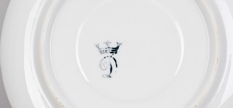 CREMÉKOPPAR,  porslin, 14 delar, Tyskland, 1900-talets början.