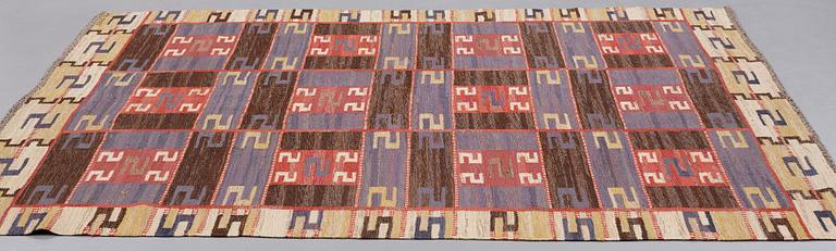 Märta Måås-Fjetterström, MATTA, "Blå Esset", rölakan, ca 248,5 x 191,5  cm, signerad AB MMF.