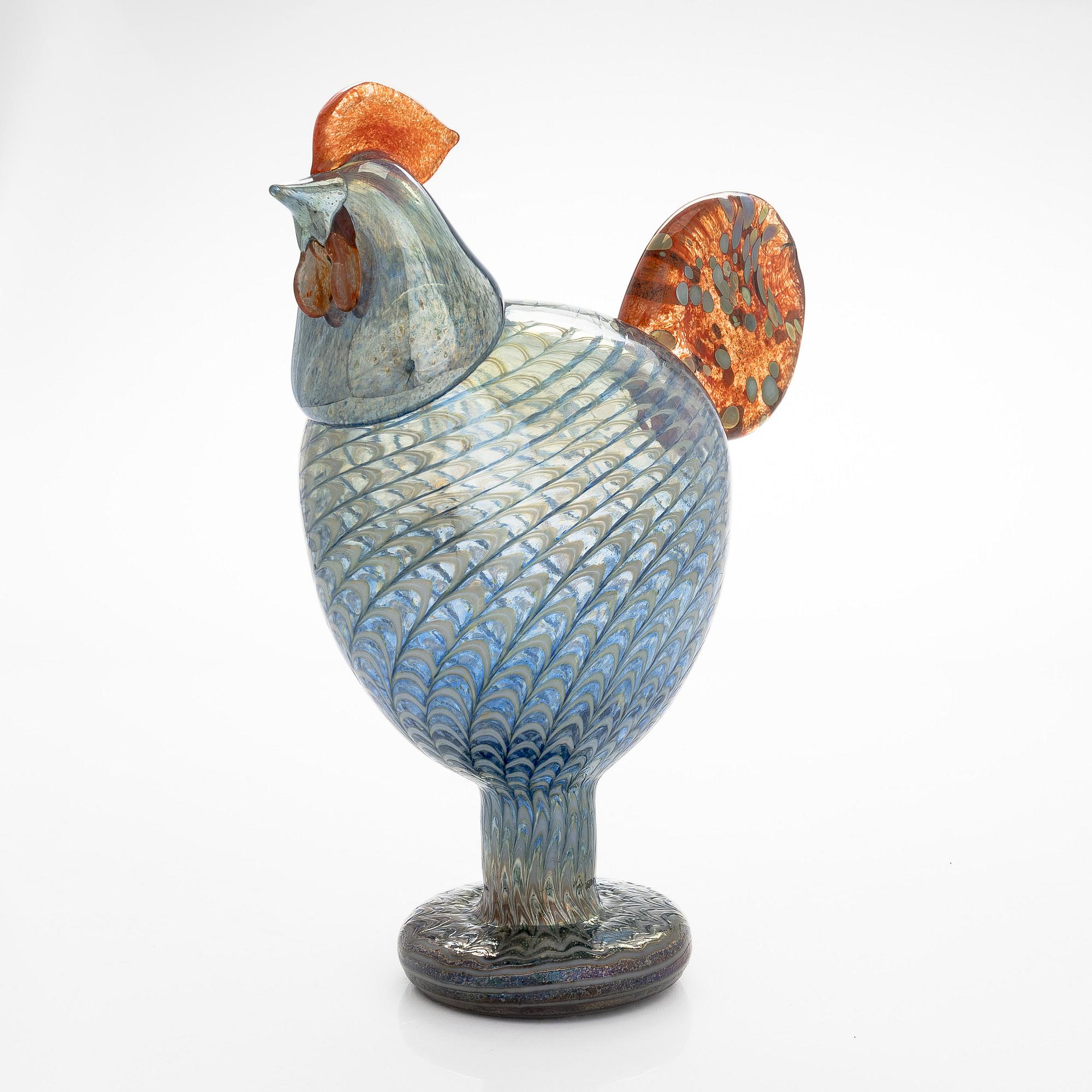 Oiva Toikka, a 'Kaiku' glass bird, signed O. Toikka, Nuutajärvi.
