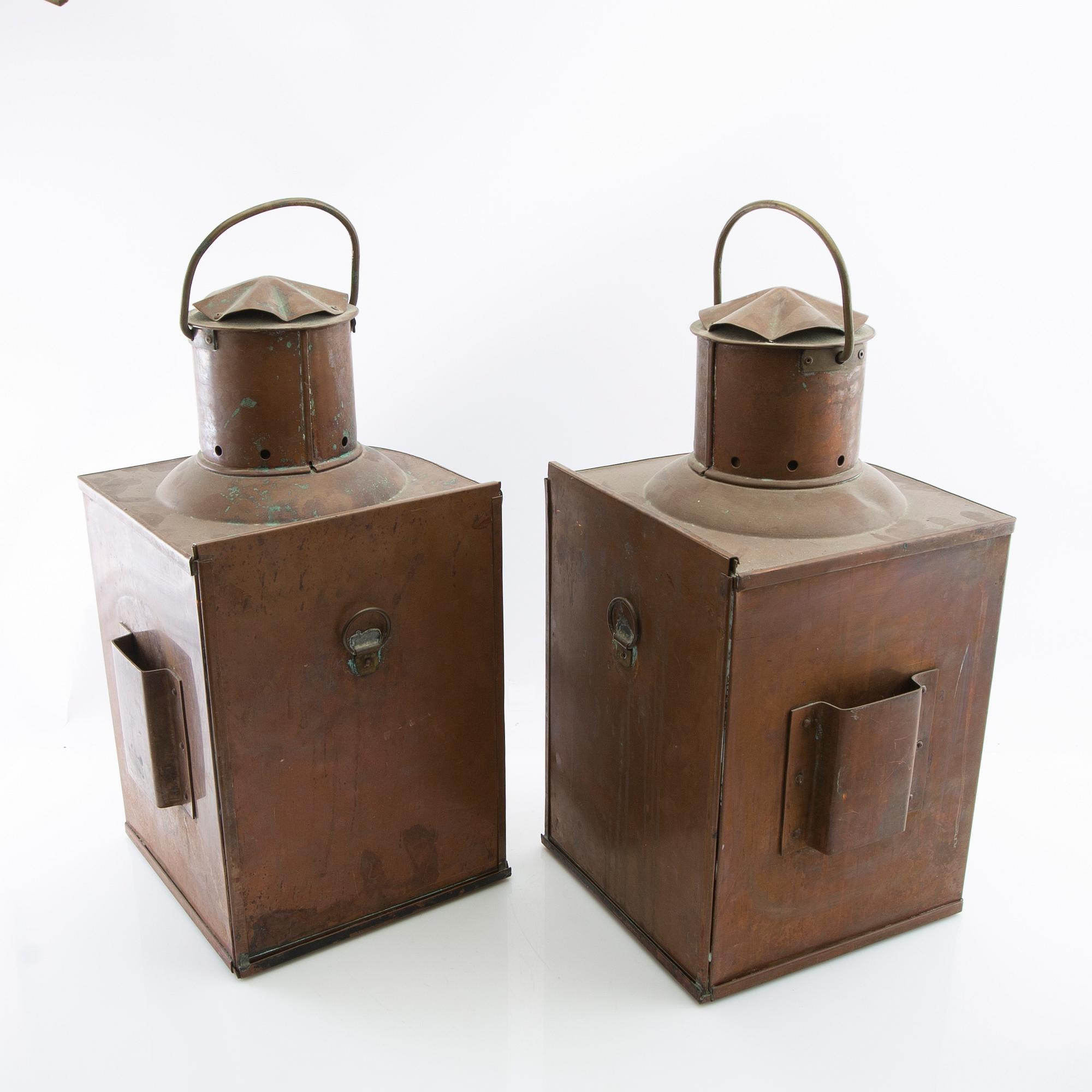 Lanternor ett par GV Harnisch Köpenhamn 1900-talets förta hälft.