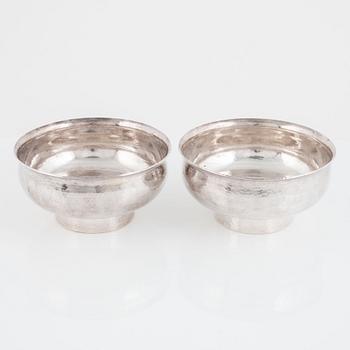 A pair of Swedish sterling silver bowls, mark of Atelier Borgila, Stockholm, 1970 and 1975.