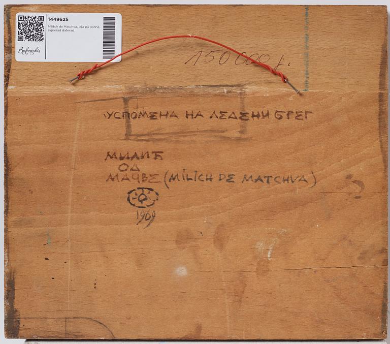 Milić od Mačve, oil on canvas laid down on panel, signed and dated 1969.