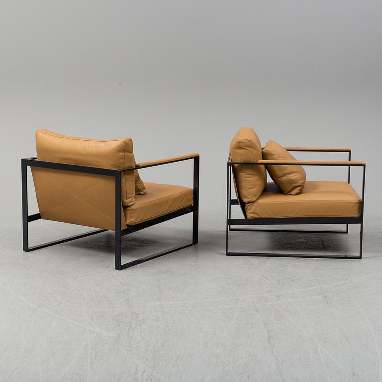 BROBERG & RIDDERSTRÅLE, "Monaco Lounge Chair", fåtöljer ett par, Röshults, 2000-tal.