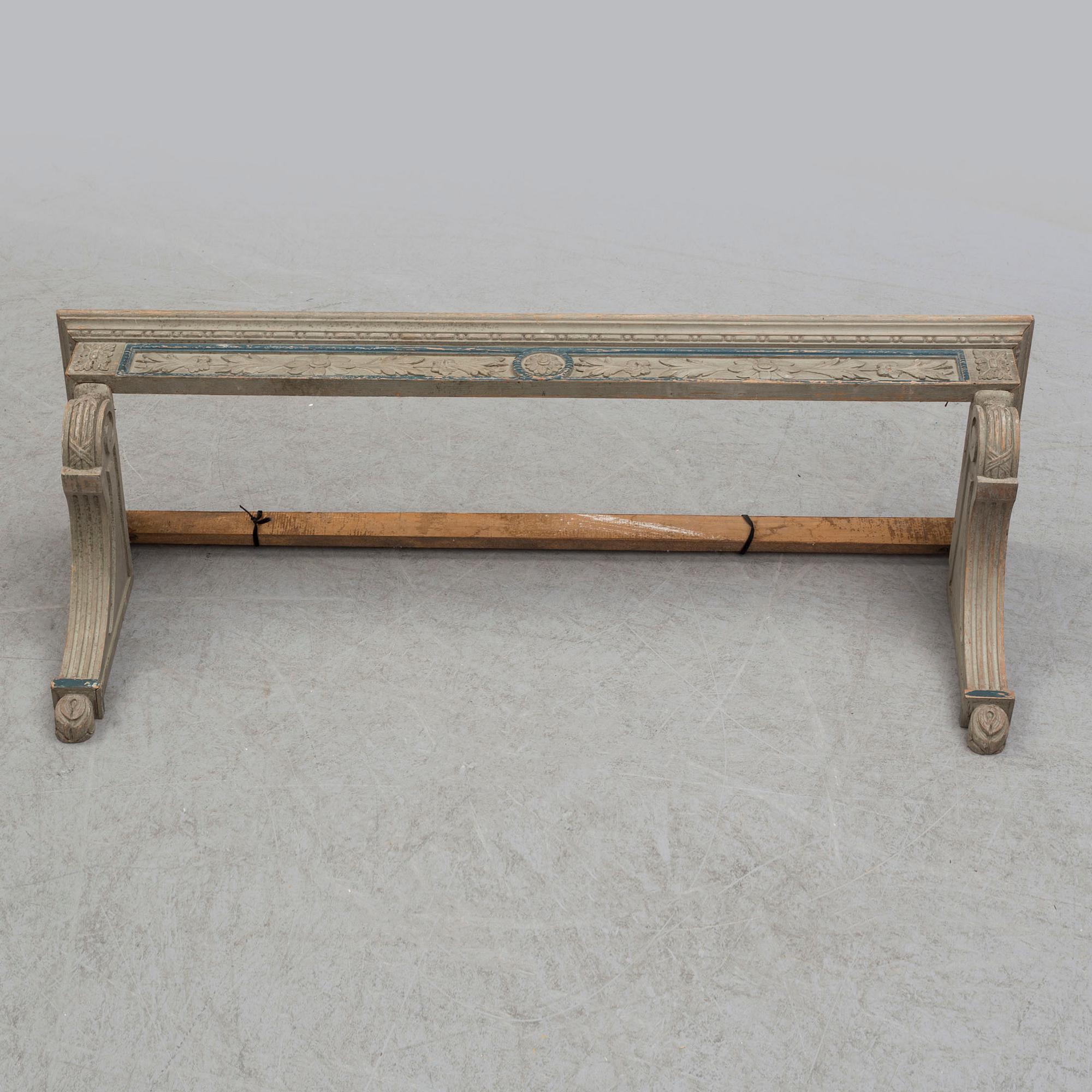 A 19th century French painted canopy.