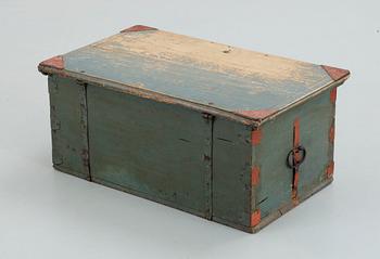 A Swedish wooden chest, marked 1830.