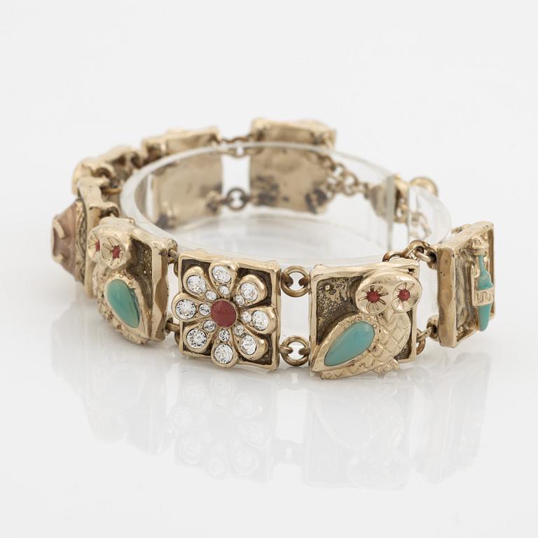 Chanel, a rhinestone and enamel bracelet.