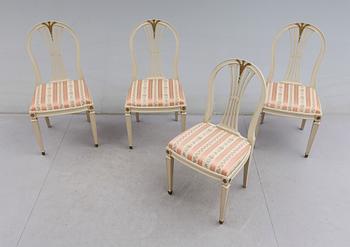 STOLAR, 4 st, gustaviansk stil, 1900-talets andra hälft.