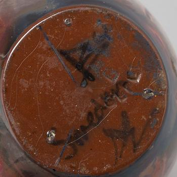 ALLAN EBELING, two earthenware vases, Gefle, first half of the 20th century.