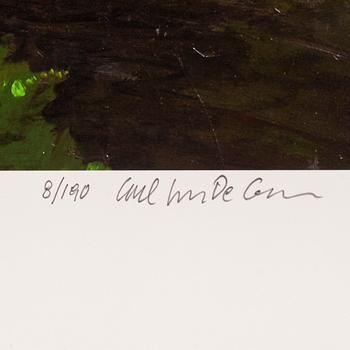 CARL JOHAN DE GEER, lithograph in colours, signed 8/190.