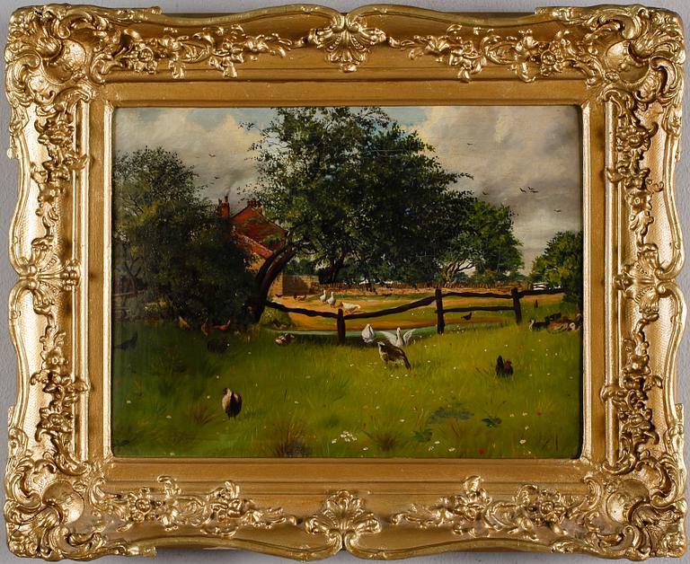 OKÄND KONSTNÄR, olja på duk, ej signerad, omkring år 1900.