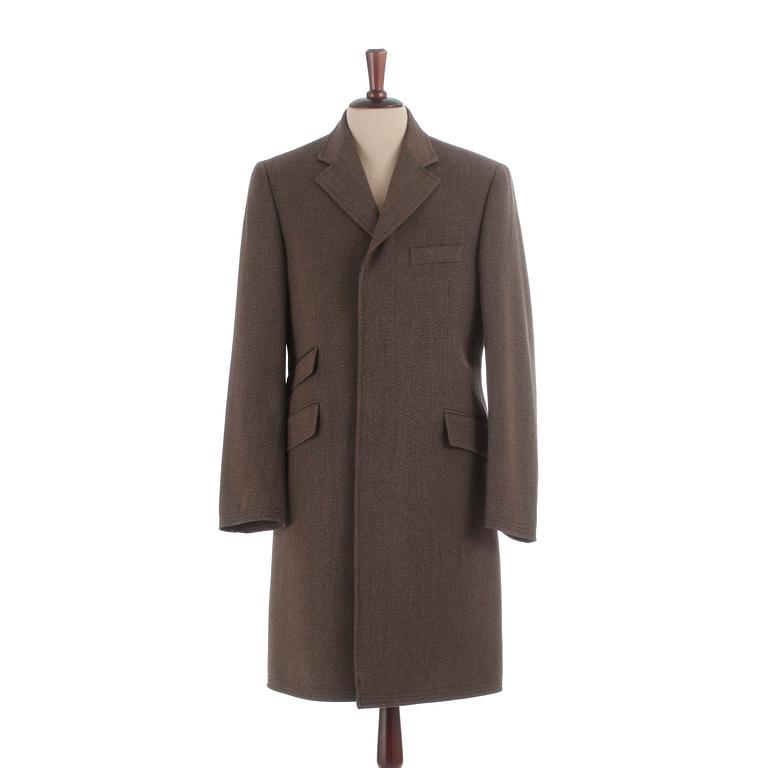 PARK HOUSE, a brown wool coat / covert coat, size 48.