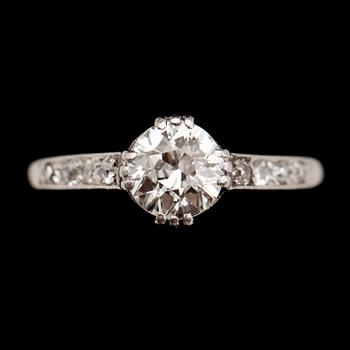 RING, 18 k, solitär briljant 0.70 ct.