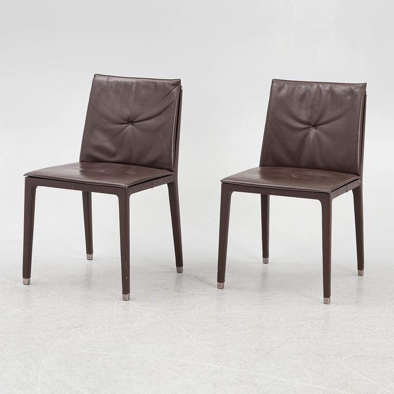 Jean-Marie Massaud, a set of eight 'Fitzgerald' chairs, Poltrona Frau, Italy.