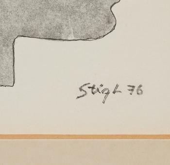 STIG LINDBERG, blandteknik, signerad och daterad 76.