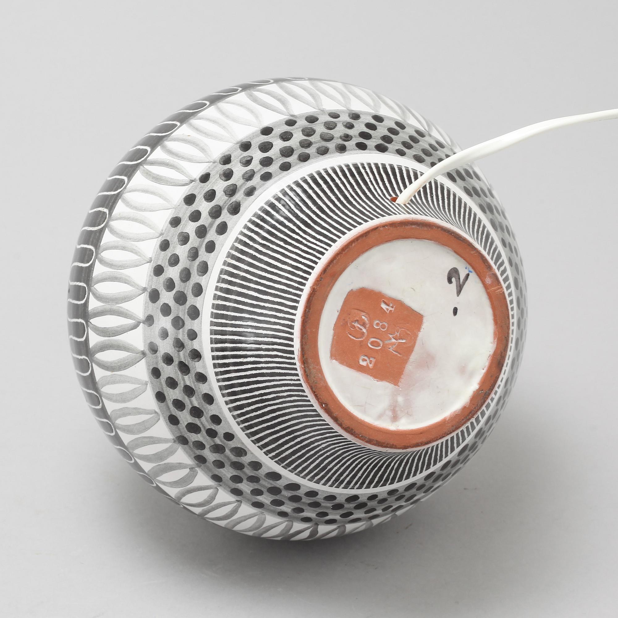 A table lamp designed for Upsala-Ekeby, from the series "Grafika".