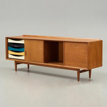 An Arne Vodder teak desk with sideboard, Sibast Furniture, Denmark 1950-60's.